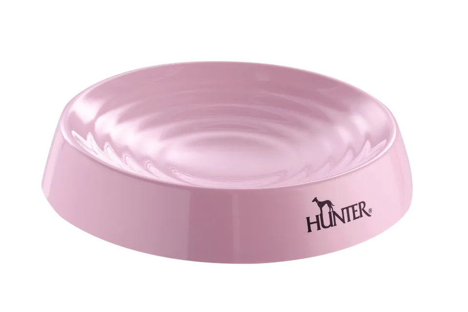 hunter-moulins-melamin-napf-f-r-katzen-200-ml-rosa-flache-form-mit-whisker-freun image 1