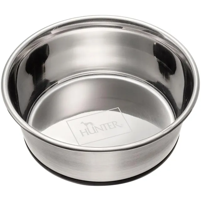 hunter-edelstahlnapf-1900-ml-futter-und-trinknapf-f-r-hunde-und-katzen-mit-rutsc image 1