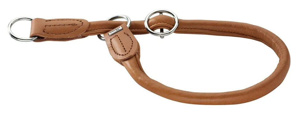 hunter-round-soft-elk-dressurhalsung-fellschonendes-elchleder-hundehalsband-rund image 1