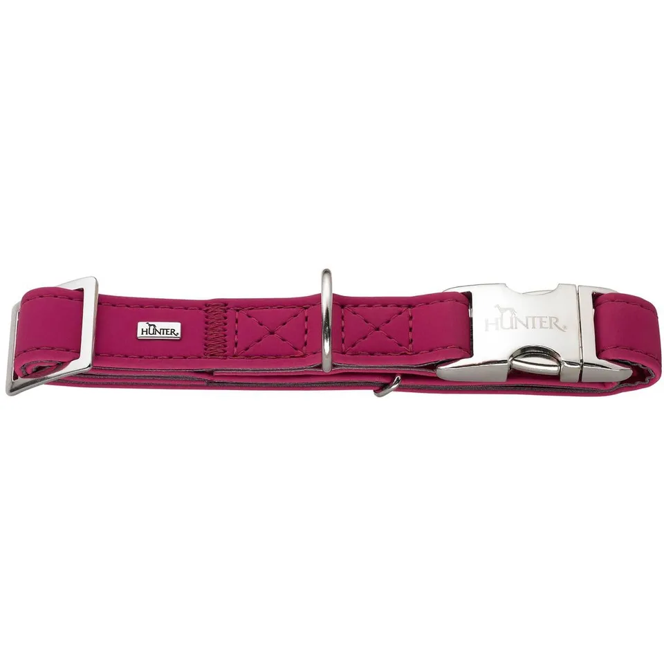 hunter-softie-alu-strong-hundehalsung-kunstleder-in-nubukoptik-mit-aluminium-ste image 1