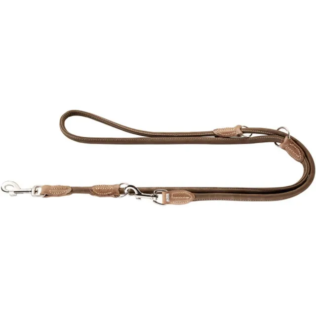 hunter-round-and-soft-hunting-verstellbare-f-hrleine-rund-nubukleder-braun-0-6-x image 1