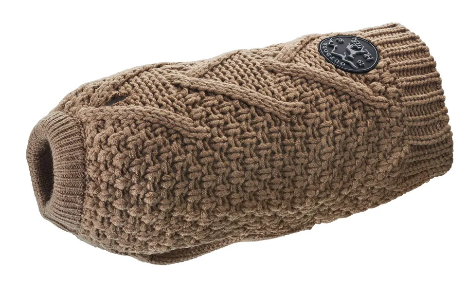 hunter-hundepullover-malm-gr-e-40-zopfstrick-hundepullover-beige-w-rmend-elastis image 1