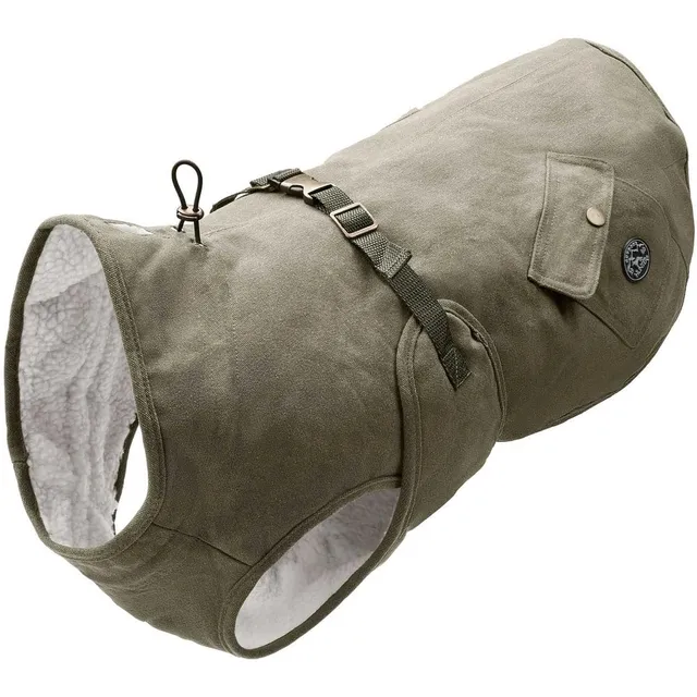 hunter-hundemantel-uppsala-trend-khaki-wasser-windabweisend-teddy-innenfutter-re image 1