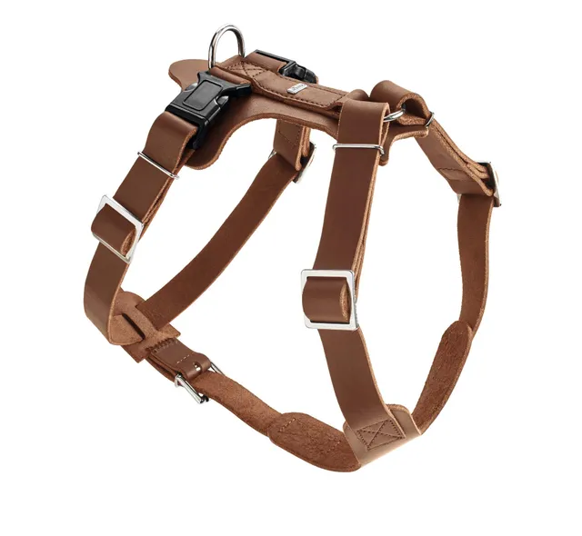 hunter-aalborg-y-hundegeschirr-leder-dreifach-verstellbar-s-m-1-cognac image 1