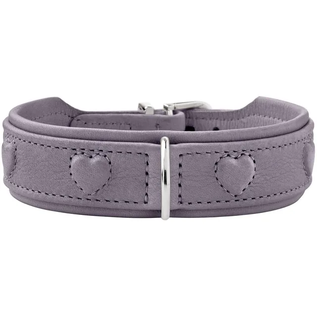 hunter-hundehalsband-soho-x-love-gr-e-32-flieder-grau-chromfreies-rindsleder-mit image 1