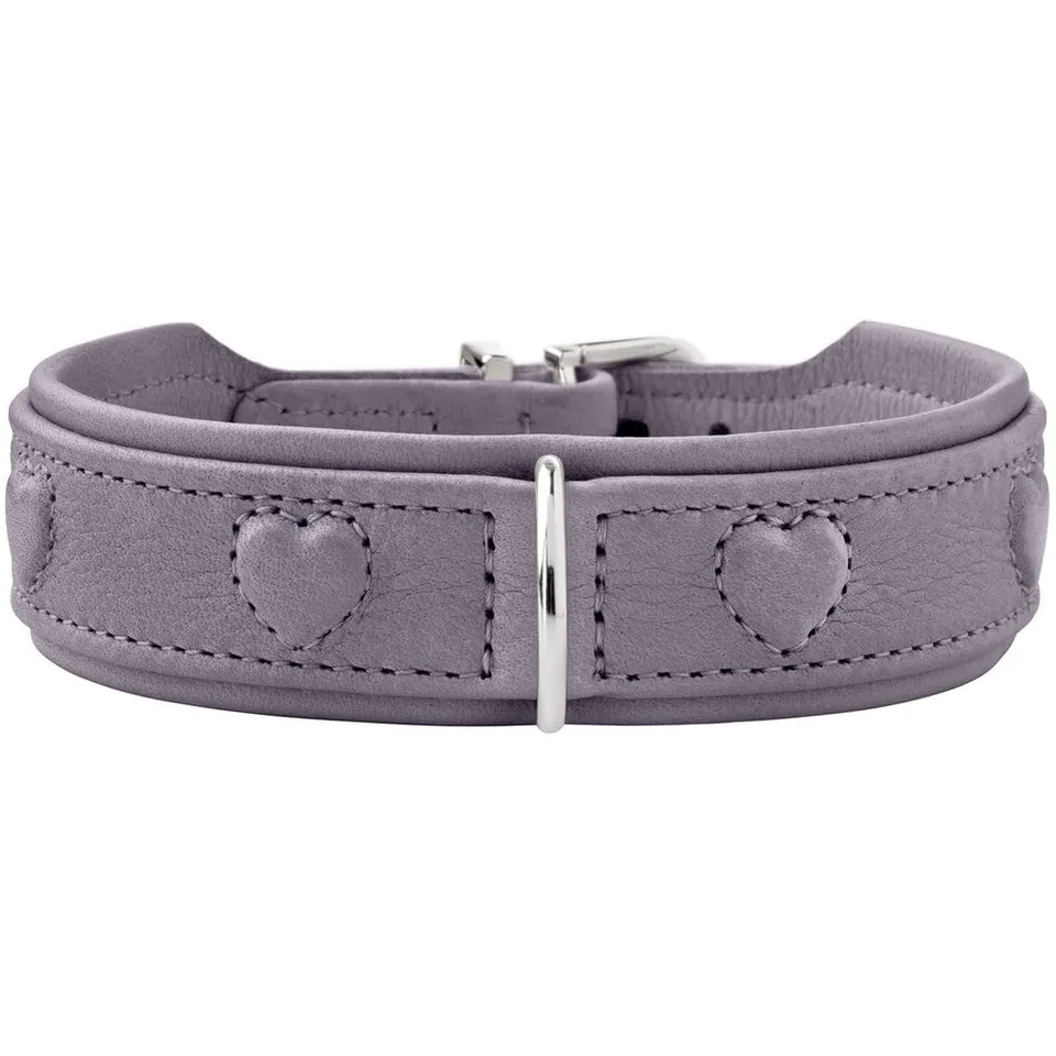 hunter-hundehalsband-soho-x-love-gr-e-32-flieder-grau-chromfreies-rindsleder-mit image 1