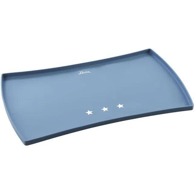 hunter-napfunterlage-aarhus-silikon-futtermatte-mit-hohem-rand-48-x-30-cm-blau-w image 1