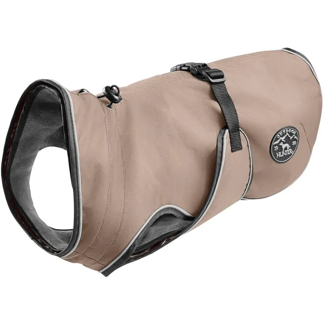 hunter-hundemantel-uppsala-50-in-taupe-2in1-wintermantel-mit-herauskn-pfbarem-in image 1