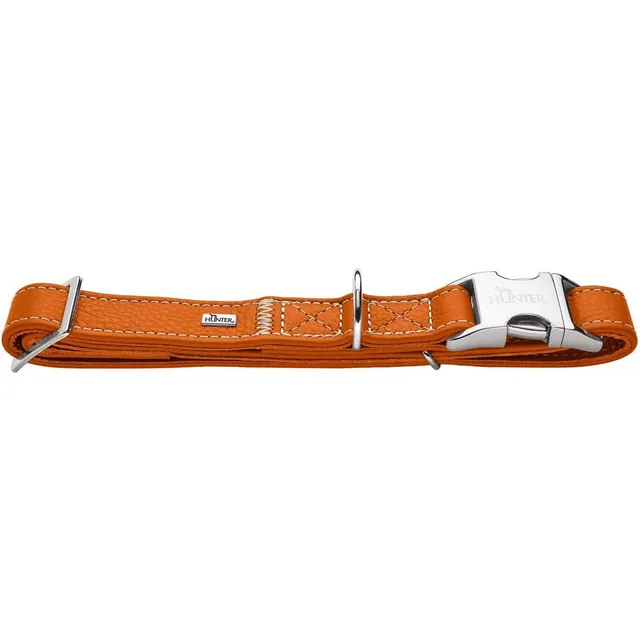 hunter-cannes-alu-strong-hundehalsband-weiches-rindnappaleder-aluminium-steckver image 1