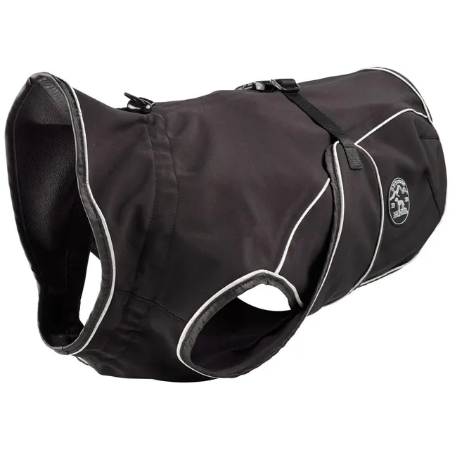hunter-uppsala-softshell-hundemantel-gr-e-30-schwarz-wasser-und-winddicht-fleece image 1