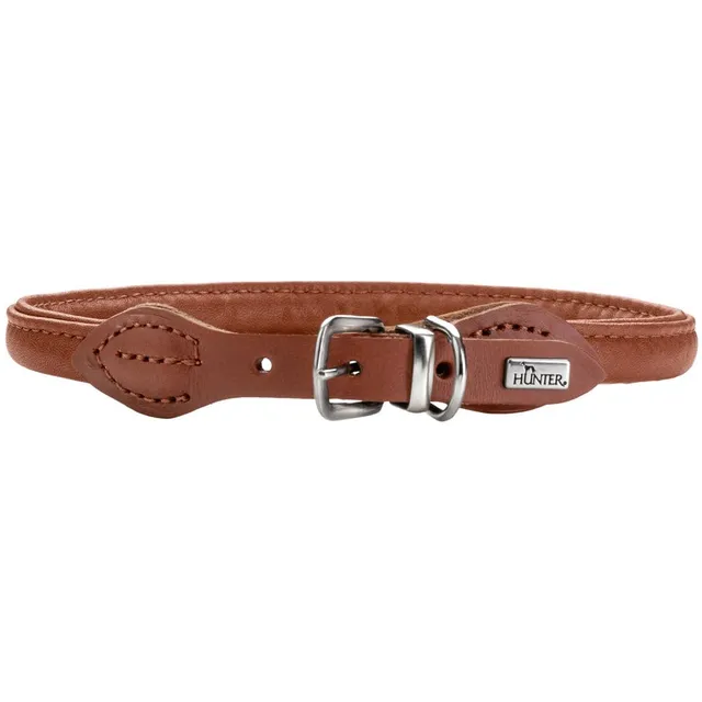 hunter-halsband-round-soft-canadian-up-cognac-rundgen-htes-rindsleder-mit-nylonk image 1