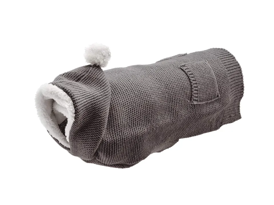 hunter-r-gla-hundepullover-leichter-strickpullover-mit-pl-sch-kapuze-und-taschen image 1