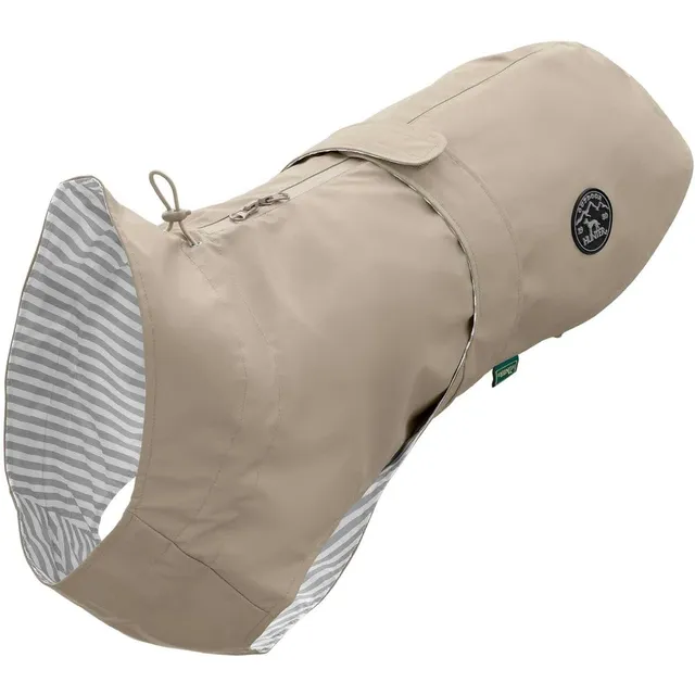hunter-hunde-regenmantel-milford-taupe-ergonomische-passform-mit-geschirr-rei-ve image 1