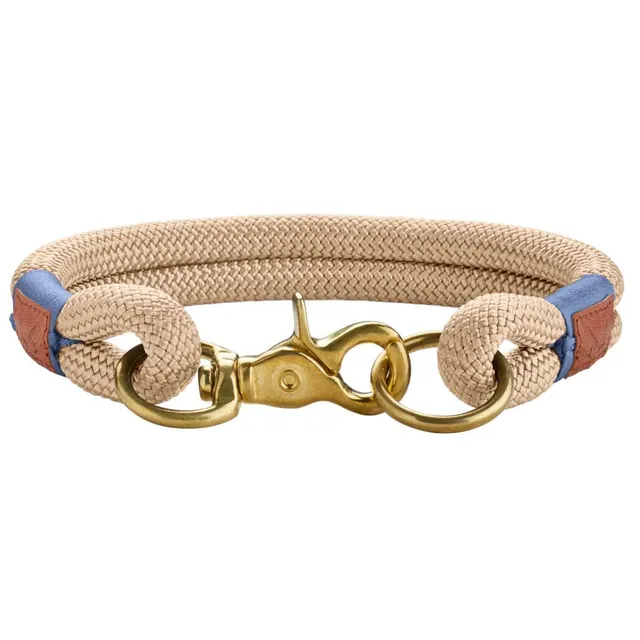 hunter-sansibar-rantum-halsung-nautisches-tau-hundehalsband-mit-messing-verschlu image 1