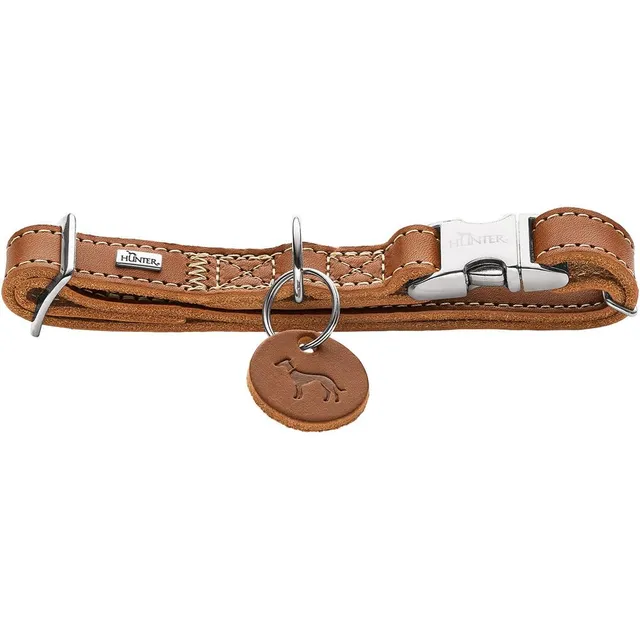hunter-halsung-aalborg-alu-strong-cognac-fettleder-mit-aluminium-klickverschluss image 1