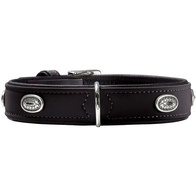 hunter-softie-stone-hundehalsband-kunstleder-mit-schmucksteinen-und-nieten-verst image 1