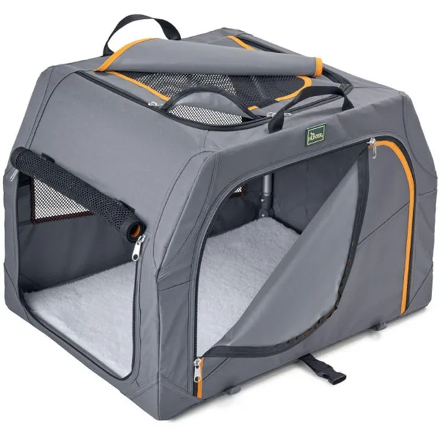 hunter-hundetransportbox-mit-aluminium-gestell-gr-e-s-faltbare-transportbox-61x4 image 1