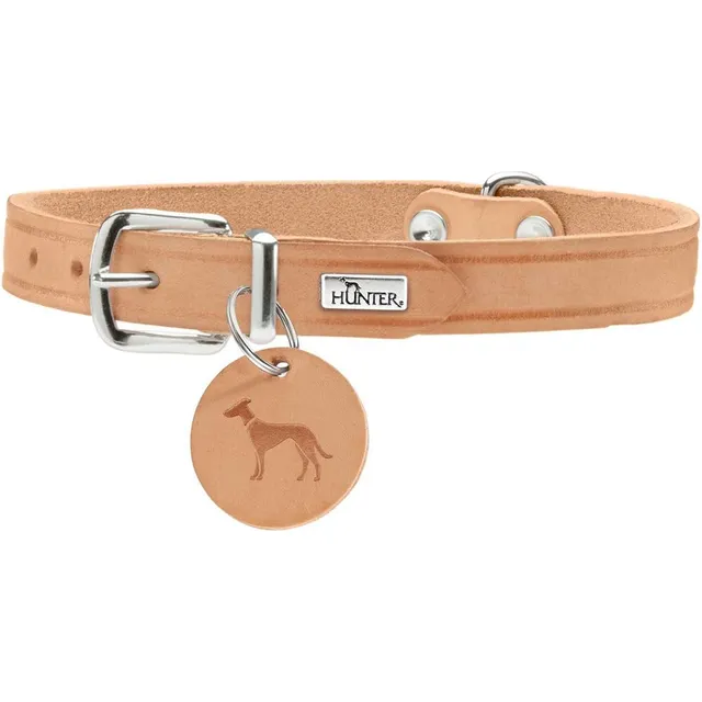 hunter-hundehalsband-aalborg-natur-leder-stark-gefettet-gr-e-32-24-29-cm-halsumf image 1