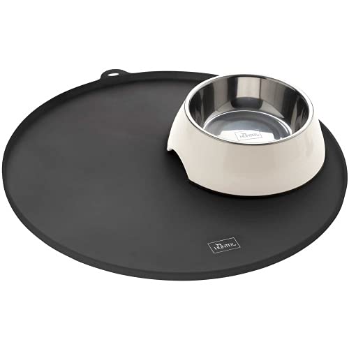 hunter-napfunterlage-selection-rund-silikon-38-cm-anthrazit-mit-erh-htem-rand-un image 2