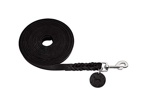 hunter-solid-education-suchleine-f-r-hunde-handgeflochtenes-leder-schwarz-500-cm image 4