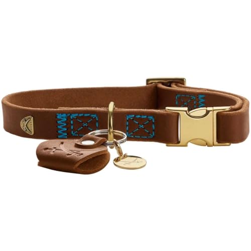 hunter-hundehalsung-sansibar-cognac-rindsleder-maritime-details-gr-e-m-30-45-cm image 6