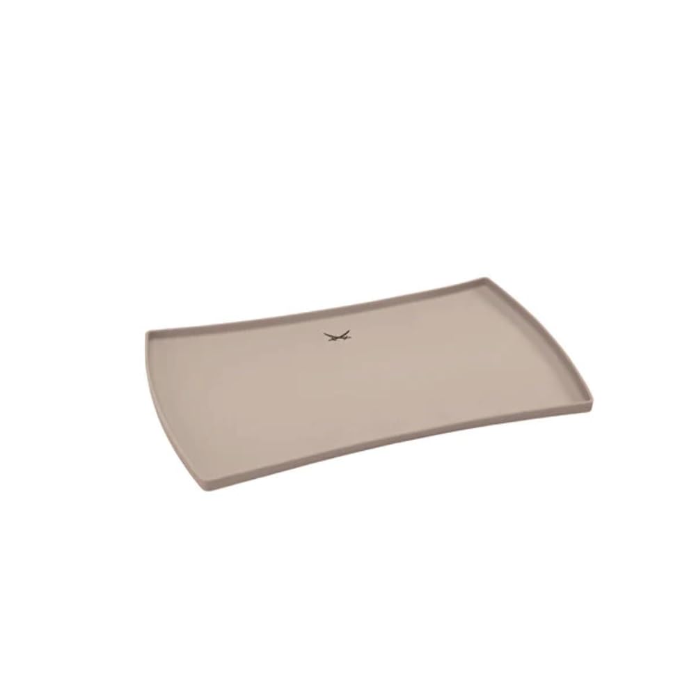 hunter-napfunterlage-sansibar-rantum-aus-silikon-mit-hohem-rand-48-x-30-cm-grau image 1