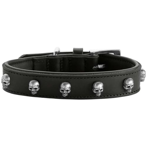 hunter-tijuana-hundehalsband-rindsleder-mit-nappaleder-futter-und-totenkopf-besa image 8