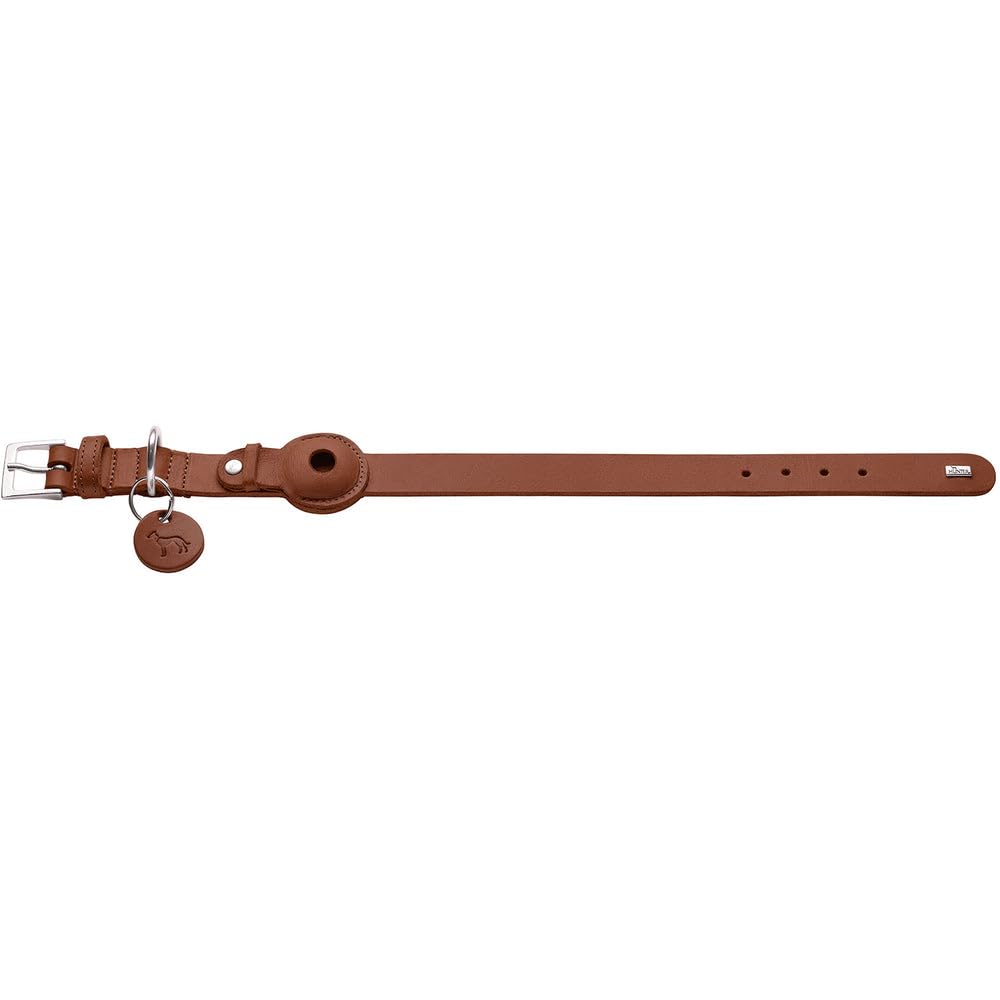 hunter-halsband-viborg-mit-apple-airtag-halterung-cognac-robustes-weiches-rindsl image 8