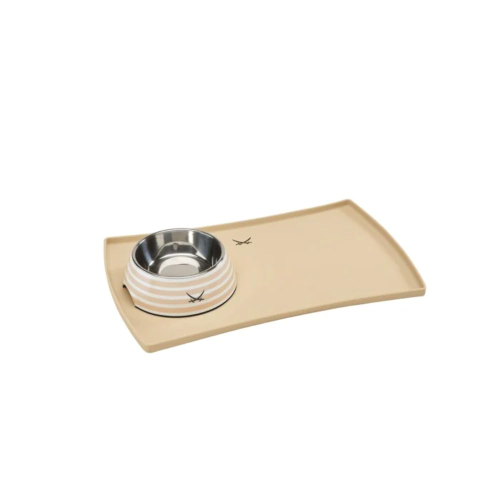 hunter-napfunterlage-sansibar-rantum-aus-silikon-mit-hohem-rand-48-x-30-cm-grau image 2