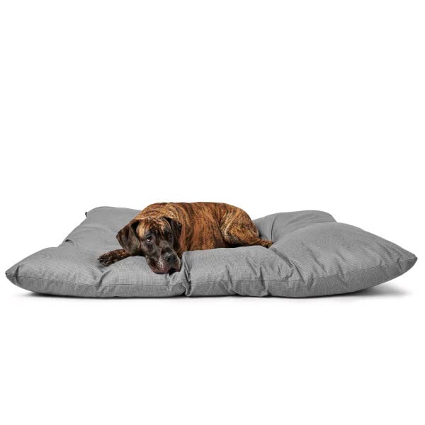 hunter-hundebett-lancaster-xxxl-175-x-145-cm-grau-weiches-pepita-kissenbett-f-r- image 5