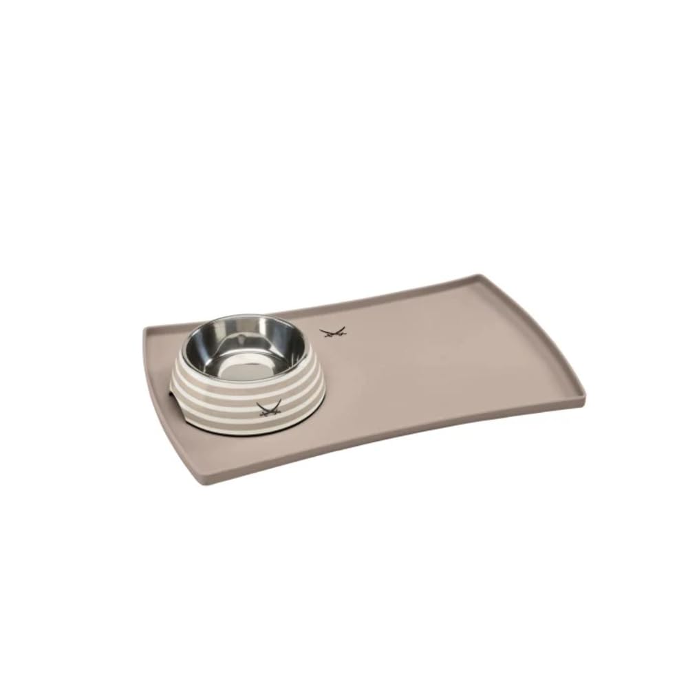 hunter-napfunterlage-sansibar-rantum-aus-silikon-mit-hohem-rand-48-x-30-cm-grau image 3