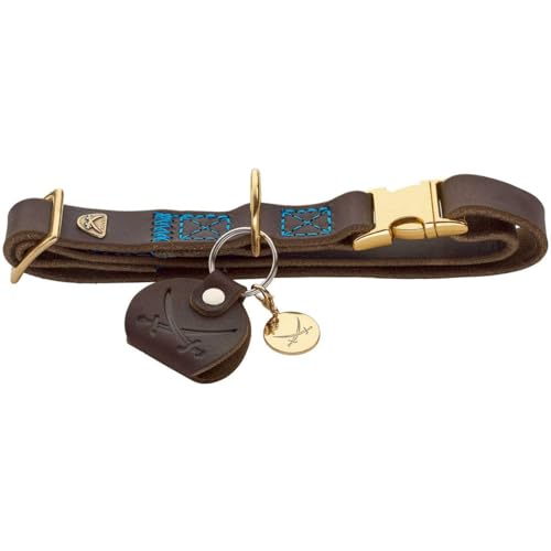 hunter-hundehalsung-sansibar-cognac-rindsleder-maritime-details-gr-e-m-30-45-cm image 8