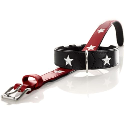 hunter-magic-star-hundehalsband-mit-sternen-vegetabil-gegerbtes-leder-mit-nappal image 7