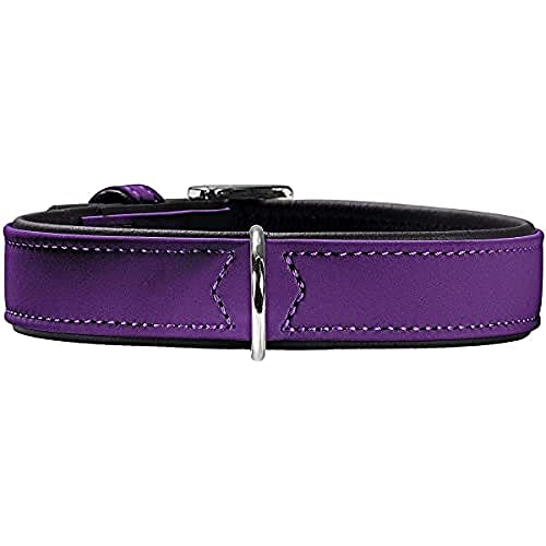 hunter-softie-hundehalsband-kunstleder-in-nubuk-optik-violett-gr-e-40-xs-s-28-34 image 5