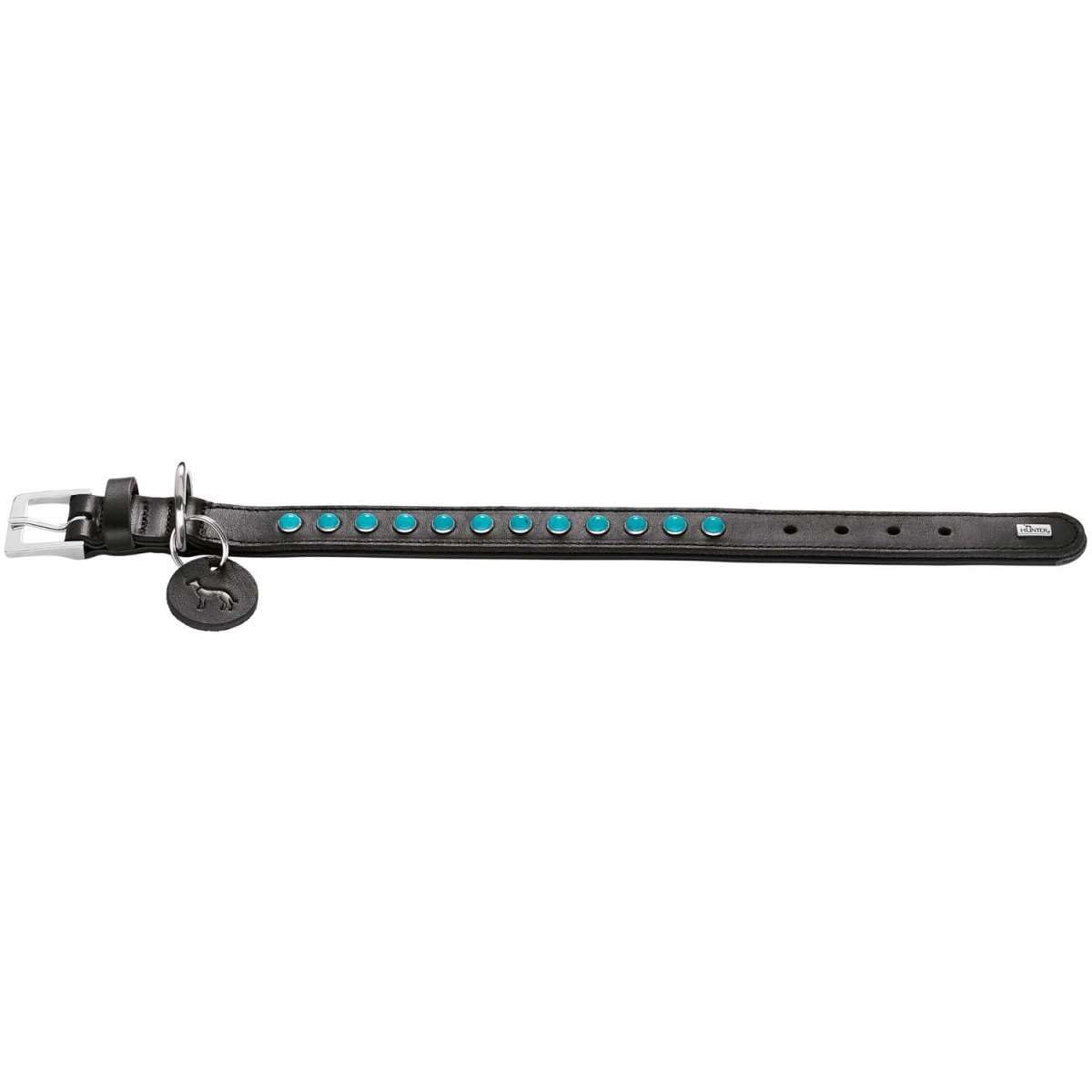hunter-halsband-modica-gr-e-25-schwarz-rindsleder-mit-nappaleder-und-t-rkisfarbe image 3