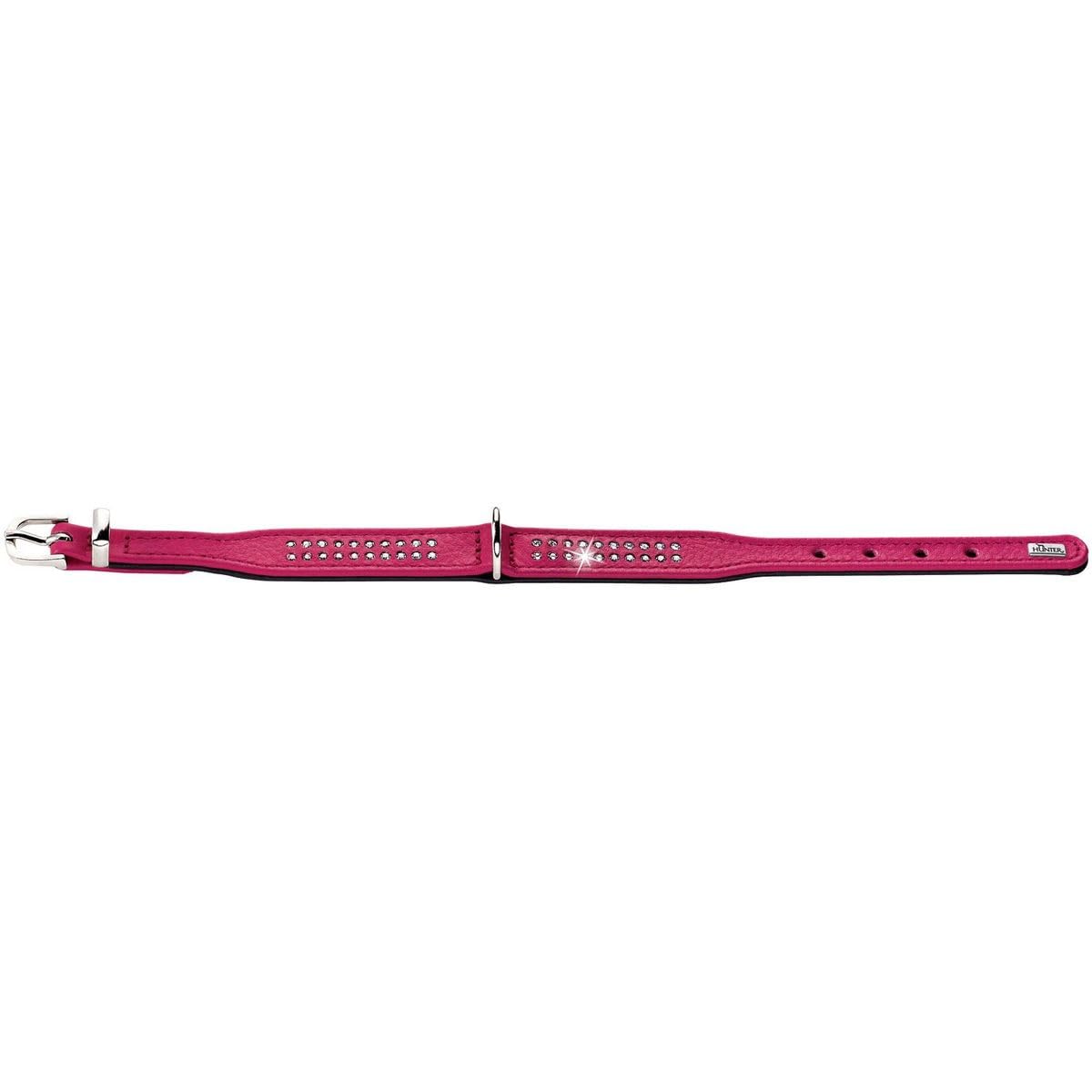hunter-diamond-petit-halsband-f-r-kleine-hunde-rindnappaleder-mit-strasssteinen- image 2