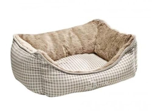 hunter-hundesofa-astana-rot-kuscheliges-hundebett-mit-karo-design-wendekissen-pl image 5
