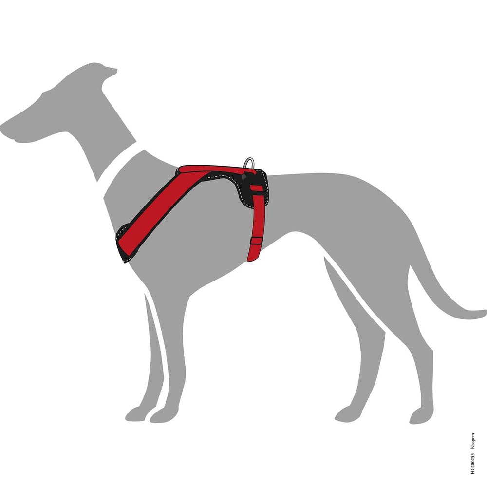 hunter-hundegeschirr-neopren-m-1-oliv-schwarz-gepolstertes-nylon-brustgeschirr-m image 4