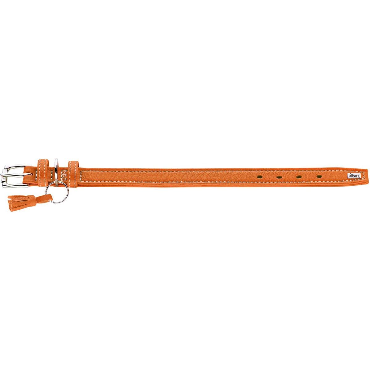 hunter-cannes-hundehalsband-rindnappaleder-handgefertigt-in-deutschland-orange-g image 2