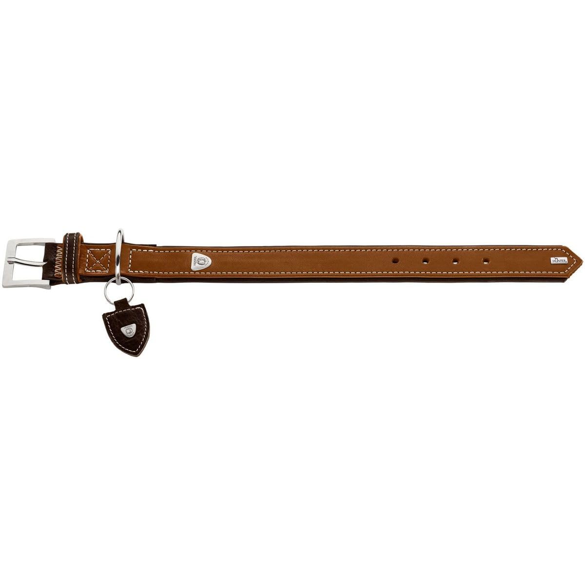 hunter-tara-hundehalsband-aus-juchtenleder-verstellbar-35-42-cm-s-m-cognac-dunke image 2