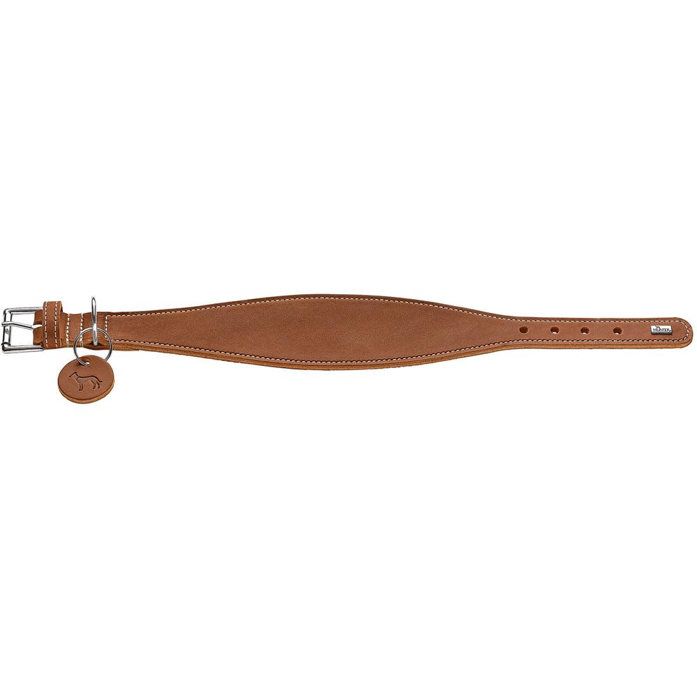 hunter-windhundhalsband-aalborg-gr-e-32-cognac-softleder-mit-druckverteilendem-k image 5