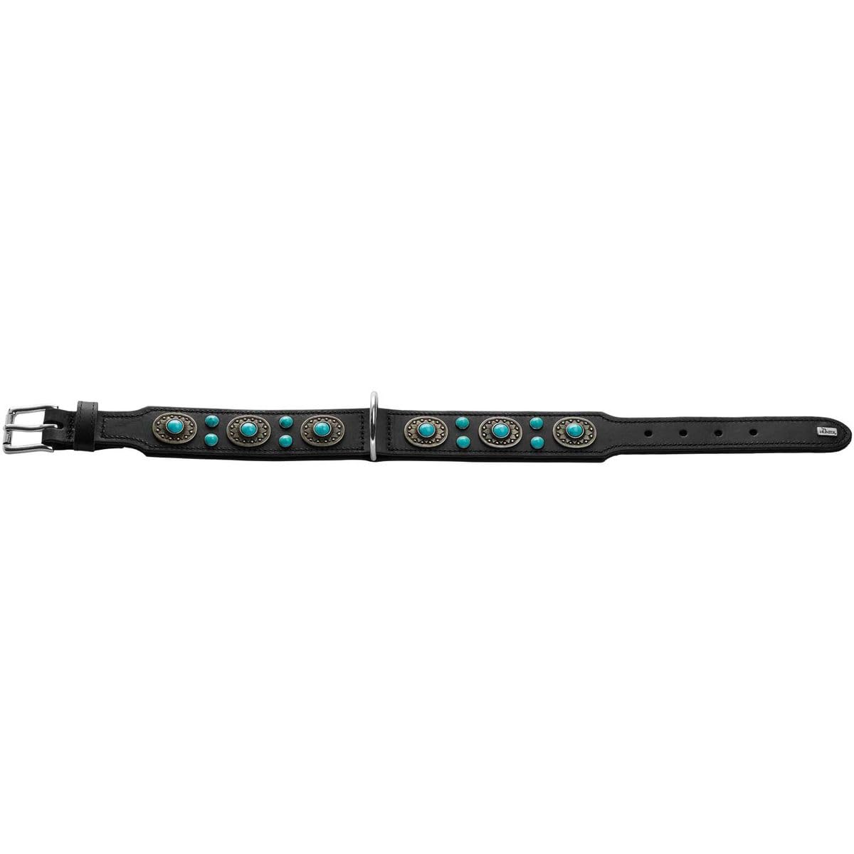 hunter-sioux-hundehalsband-schwarz-softvollrindleder-mit-indianischem-ornament-d image 2