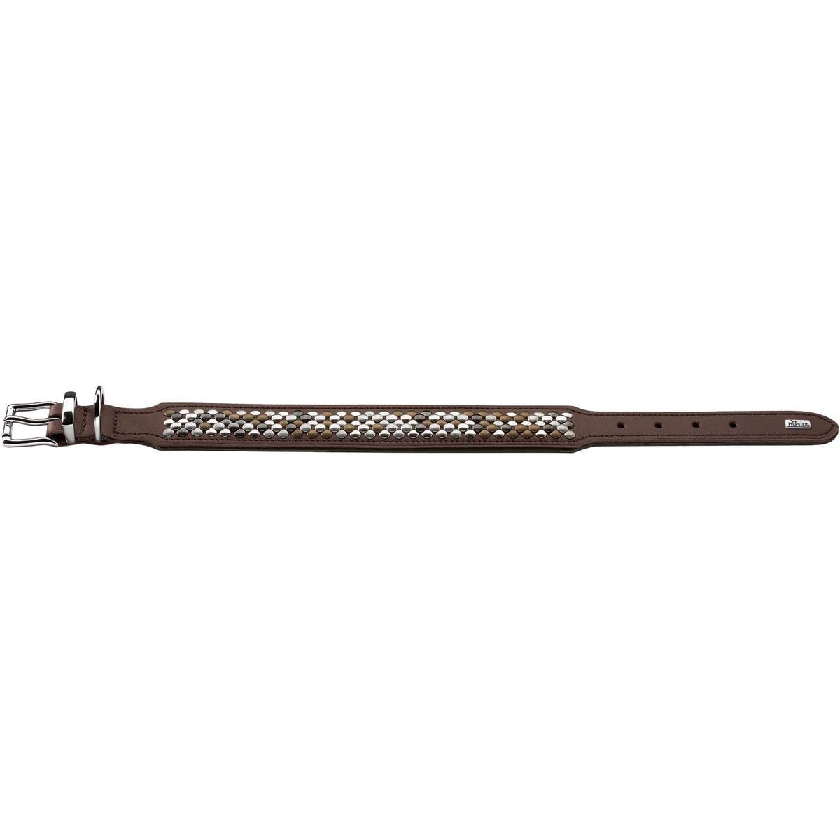 hunter-hundehalsband-arizona-up-braunes-softleder-mit-stilvollen-nieten-robust-a image 5