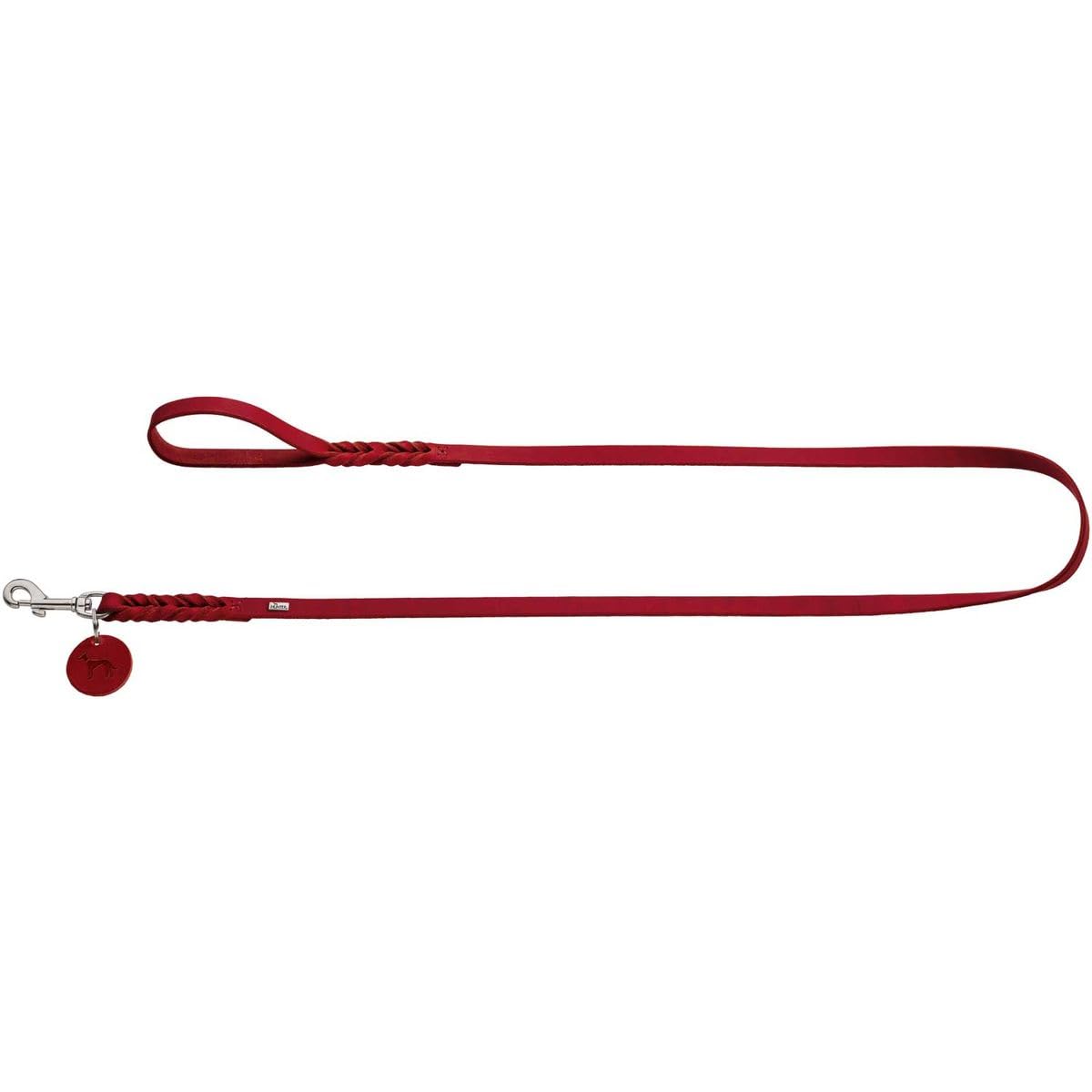 hunter-hundef-hrleine-solid-education-geflochtenes-leder-cognac-110-cm-11-mm-mit image 7