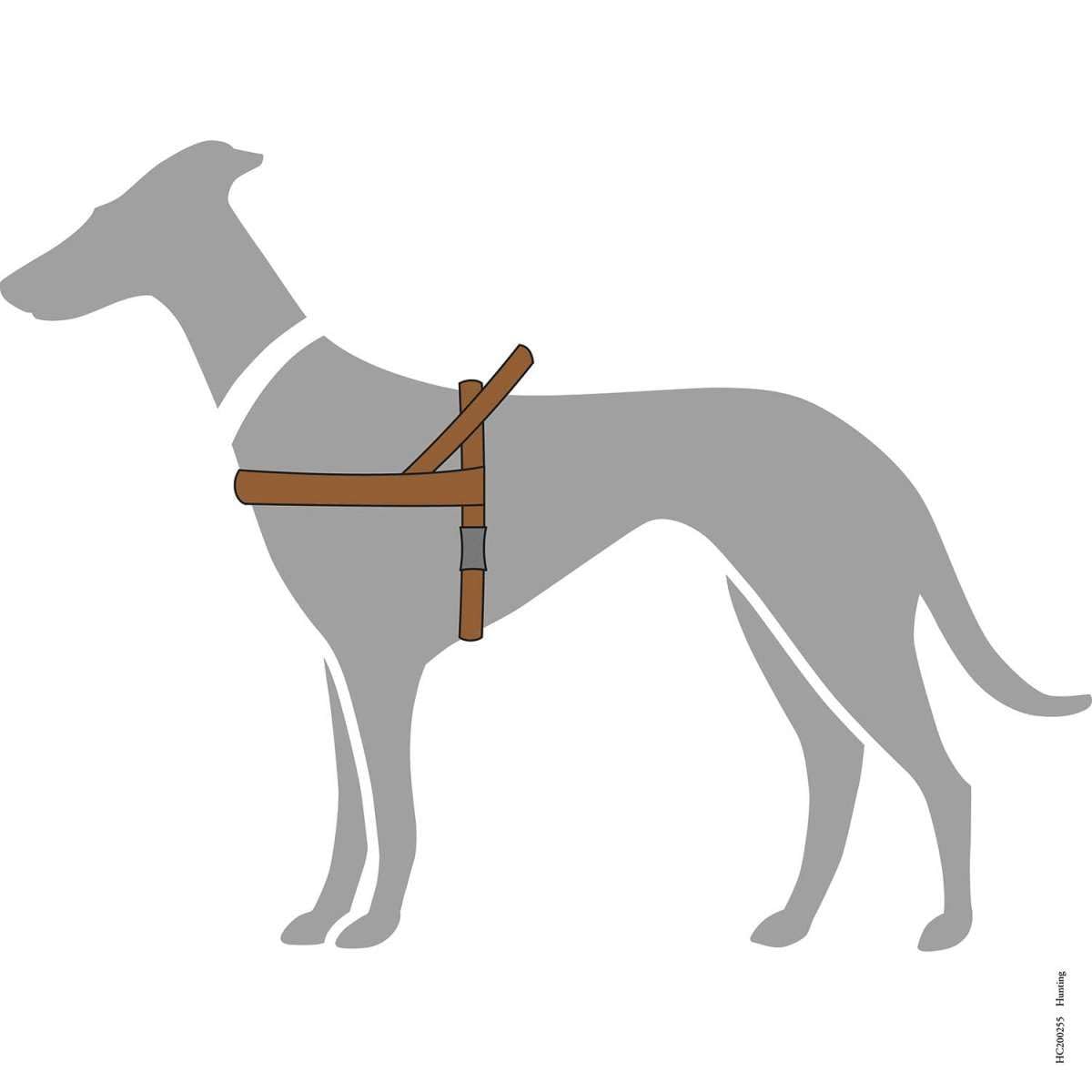 hunter-norwegergeschirr-hunting-braun-weiches-leder-steckverschluss-aus-aluminiu image 3