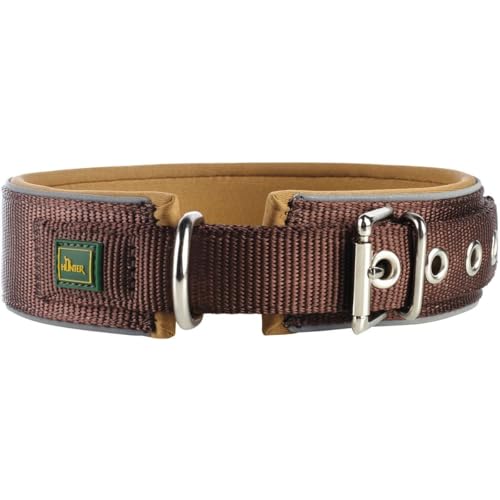 hunter-neopren-reflect-hundehalsband-gr-e-45-braun-caramel-weiche-polsterung-ref image 7