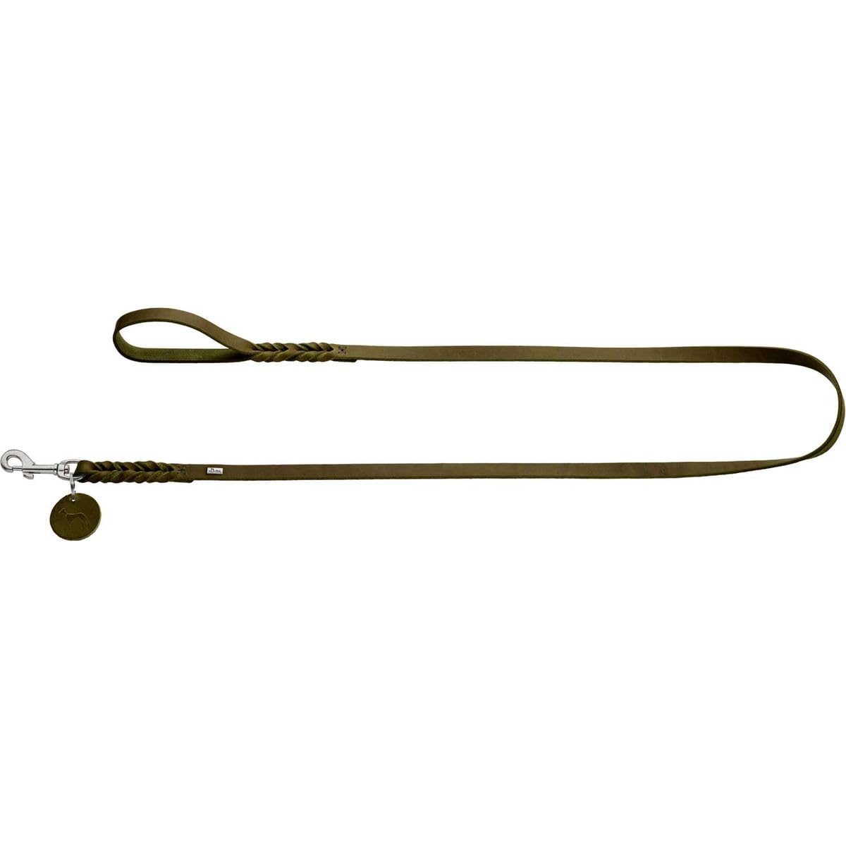 hunter-hundef-hrleine-solid-education-geflochtenes-leder-cognac-110-cm-11-mm-mit image 4