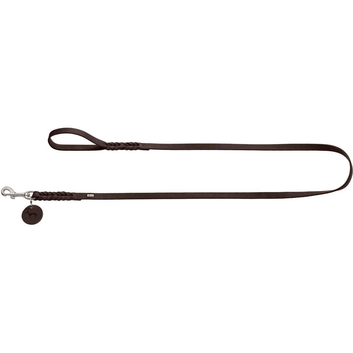 hunter-hundef-hrleine-solid-education-geflochtenes-leder-cognac-110-cm-11-mm-mit image 5