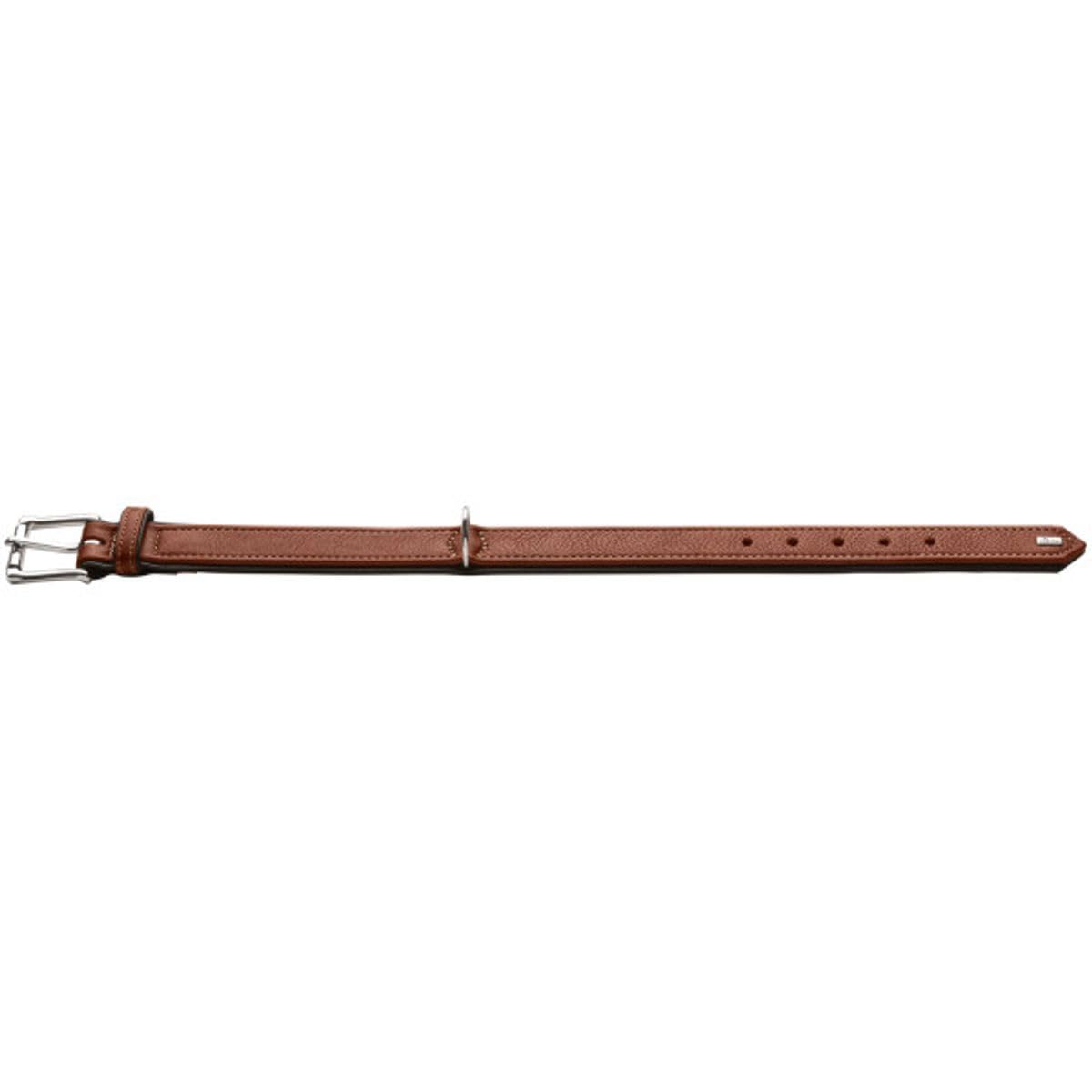 hunter-hundehalsband-canadian-up-cognac-schwarz-doppelt-gebuggtes-leder-fellscho image 2