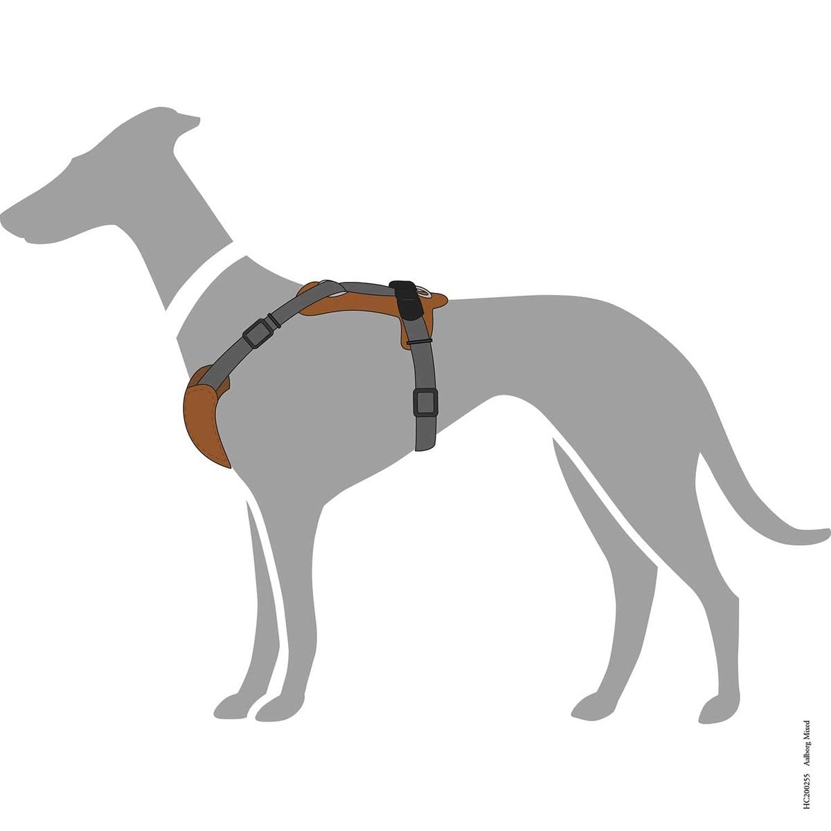 hunter-hundegeschirr-aalborg-mixed-rindsleder-nylon-5-fach-verstellbar-cognac-gr image 6
